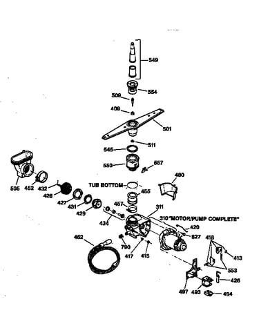 Motor pump mechanism
