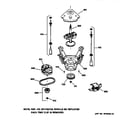 GE WBXR1060T5AA suspension, pump & drive components diagram