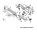 GE WCXR1070T5AA controls & backsplash diagram