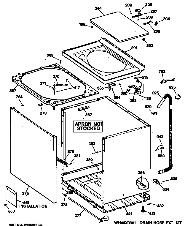 Cabinet, cover & front panel