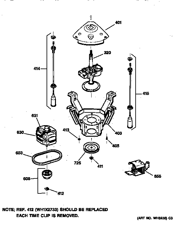 Suspension, pump & drive components