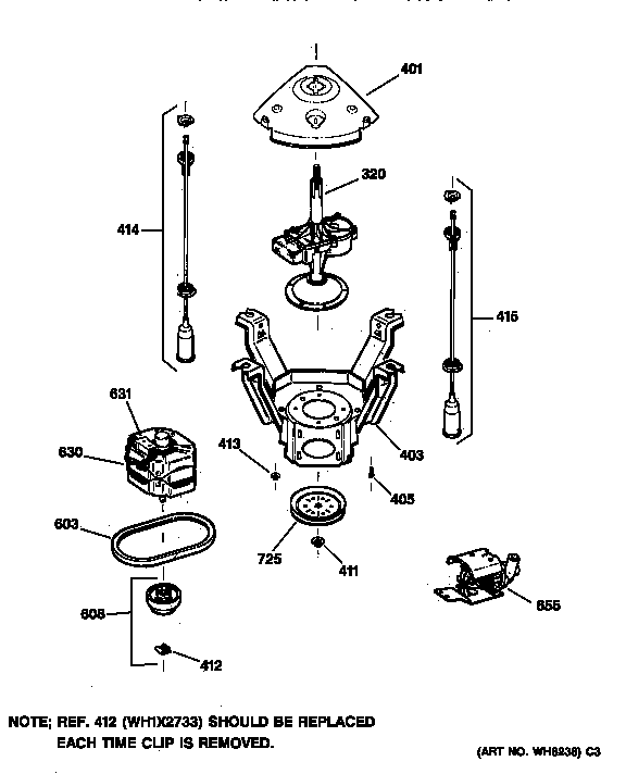 Suspension, pump & drive components