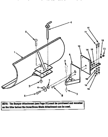 Dozer/snow blade attachment