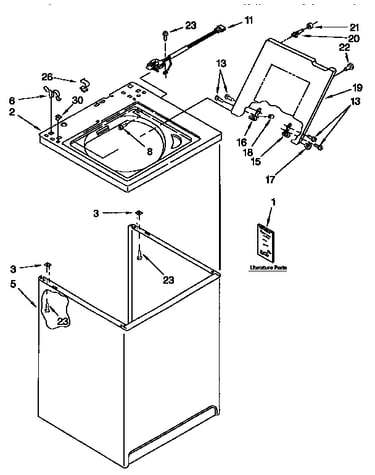 Top and cabinet