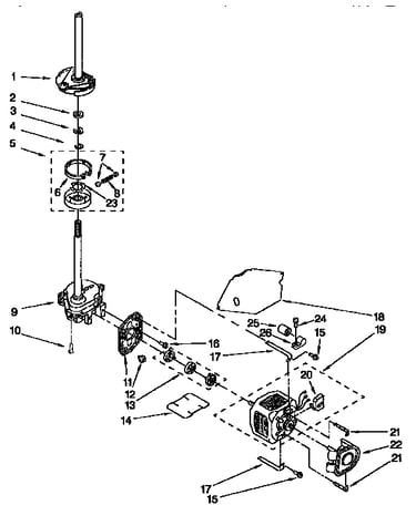 Gearcase,motor,&pump