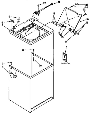 Top and cabinet