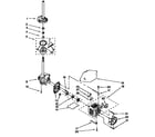 Kenmore 11026791690 gearcase, motor and pump diagram