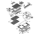 Kenmore 2539668011 shelves and accessories diagram