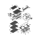 Kenmore 2539366482 shelves and accessories diagram
