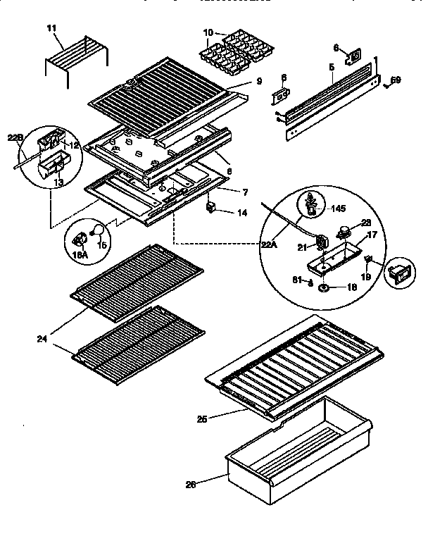 SHELVES AND ACCESSORIES