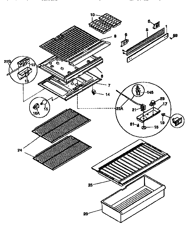 SHELVES AND ACCESSORIES