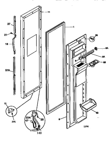 Freezer door