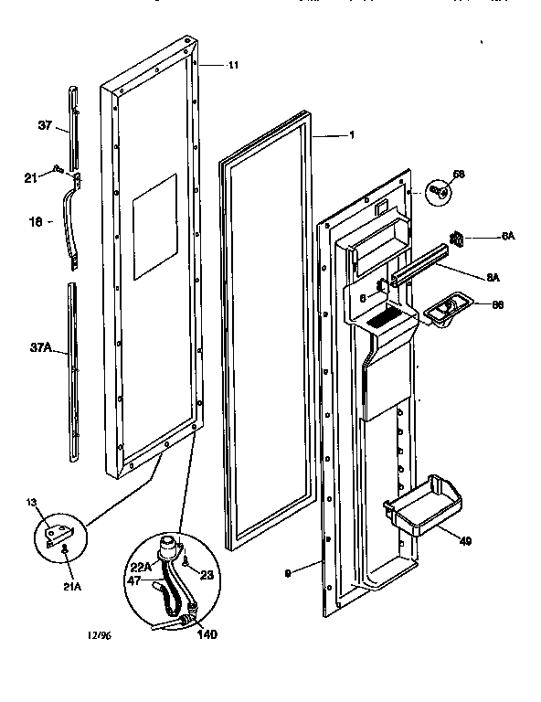 Freezer door