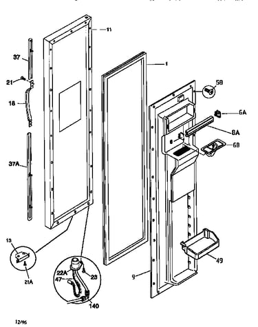 Freezer door