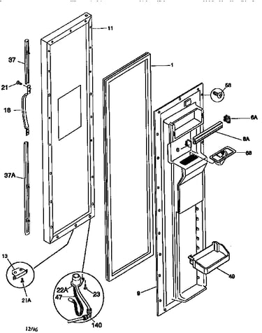 Freezer door