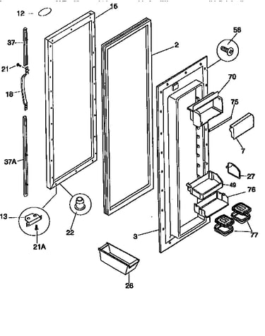 Refrigerator door