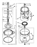 Agitator, basket and tub