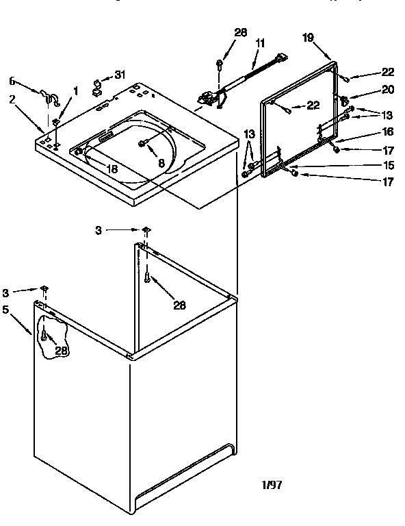 Top and cabinet