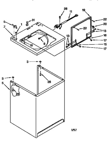 Top and cabinet