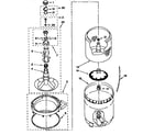 Whirlpool LSR6132EQ1 agitator, basket and tub diagram