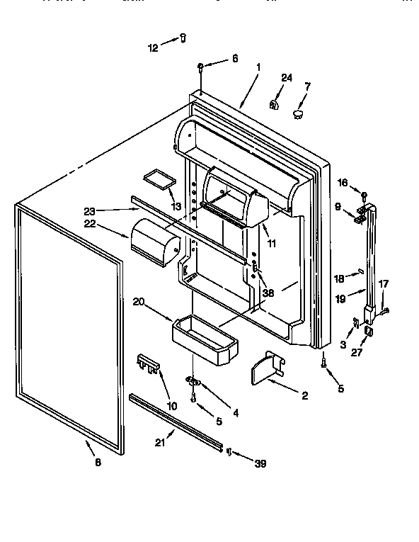 Refrigerator door