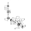 Kenmore 11026834691 gearcase, motor and pump diagram