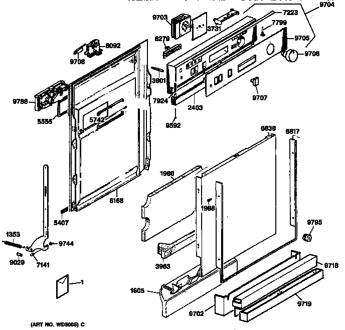 ESCUTCHEON & DOOR ASSEMBLY
