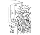 GE TFK27PFXCBB fresh food shelves diagram