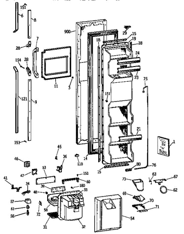Freezer door