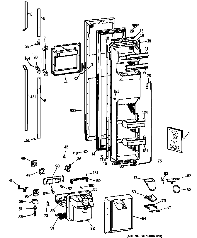 Freezer door