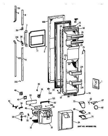 Freezer door