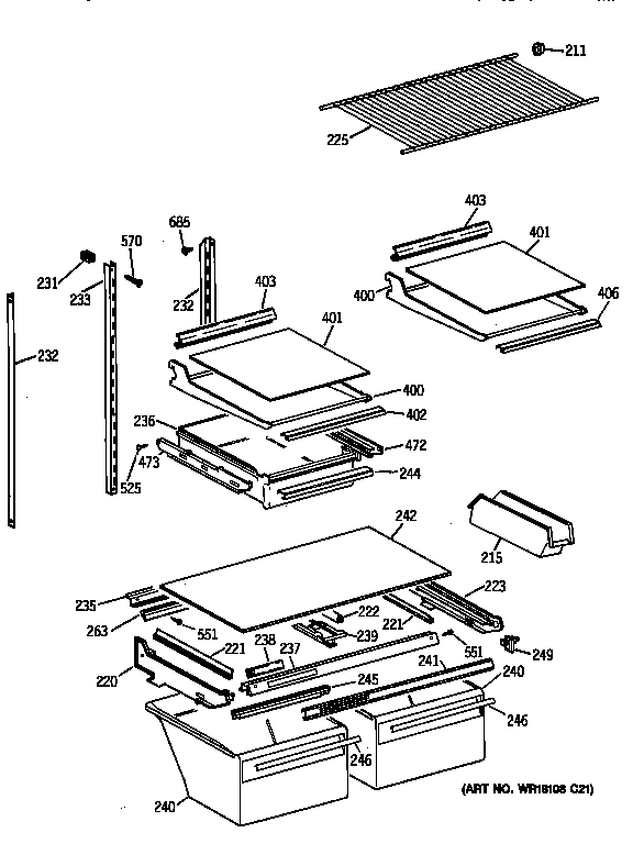 Shelf parts