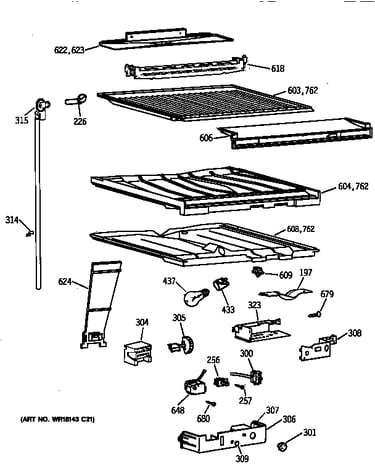 Compartment separator parts
