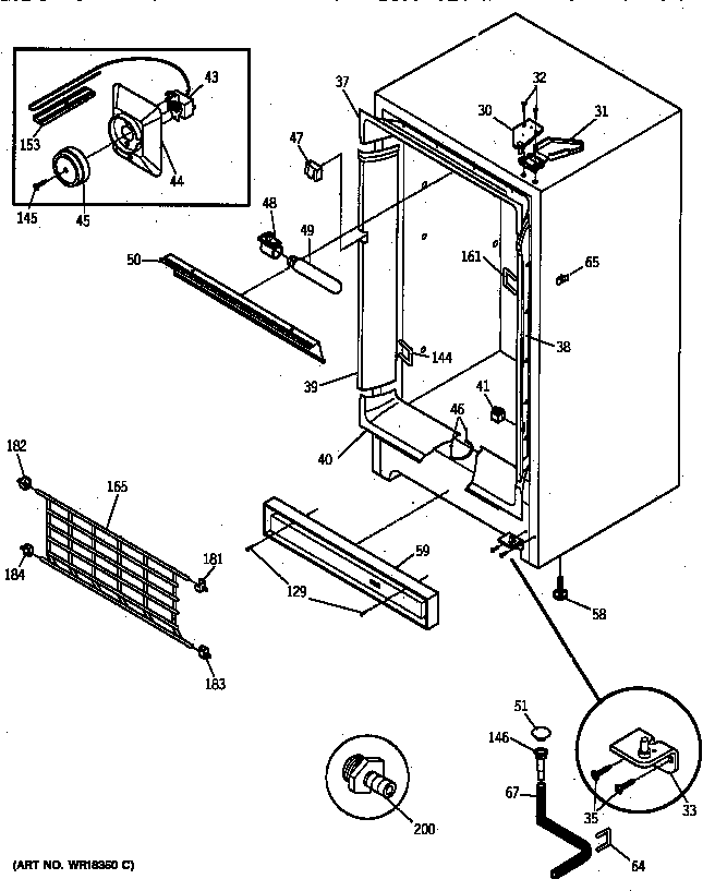 Cabinet, controls & shelves