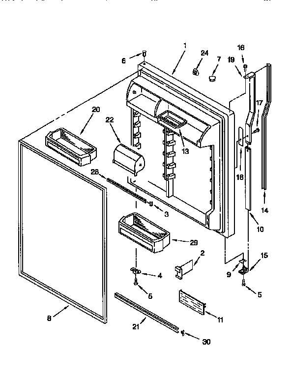 Refrigerator door