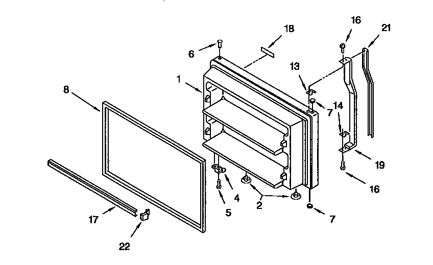 Freezer door