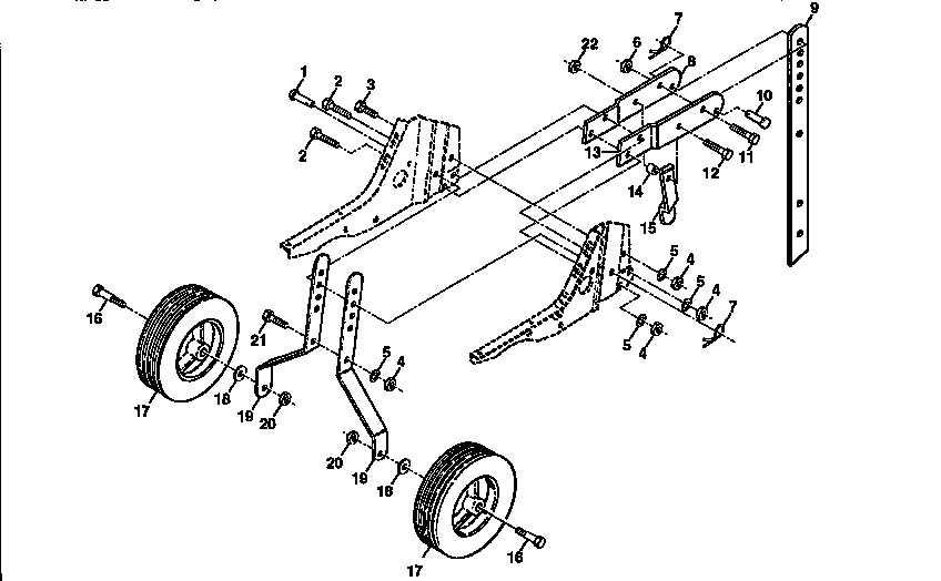 Wheel and depth stake assembly