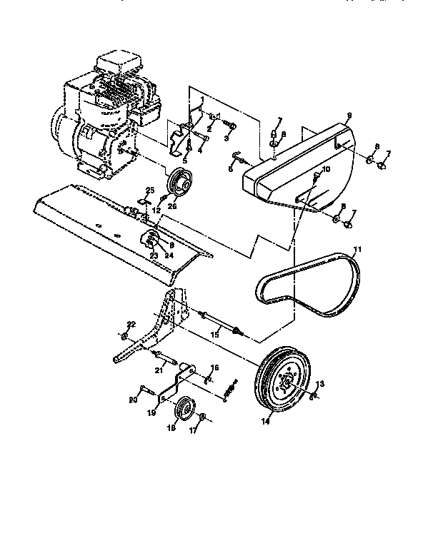 BELT GUARD AND PULLEY ASSEMBLY