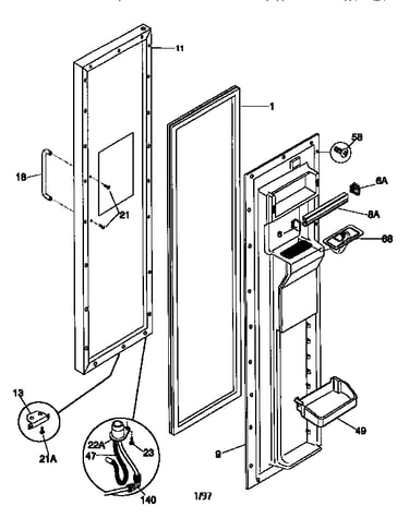 Freezer door