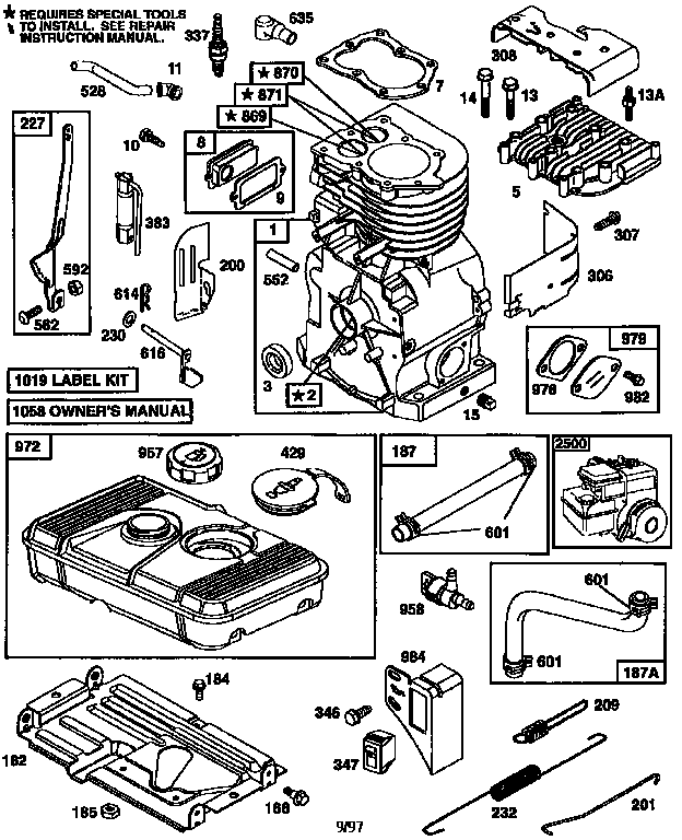 ENGINE (71, 500) 134402-0513-A1