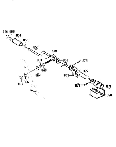 Chute crank assembly