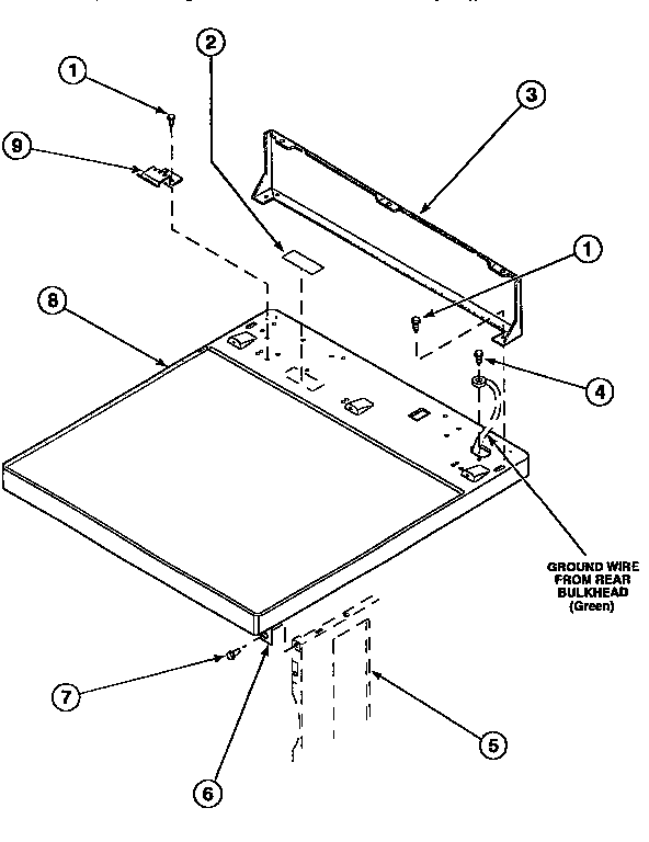 CONTROL  HOOD REAR PANEL