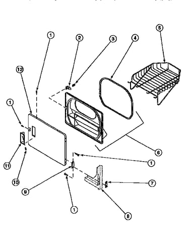 Loading door w/drying rack