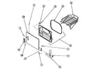 Amana LE8267W2/PLE8267W2 loading door with drying rack diagram