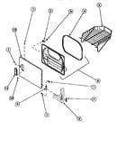 Loading door with drying rack