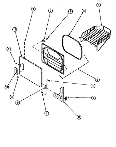 Loading door with drying rack