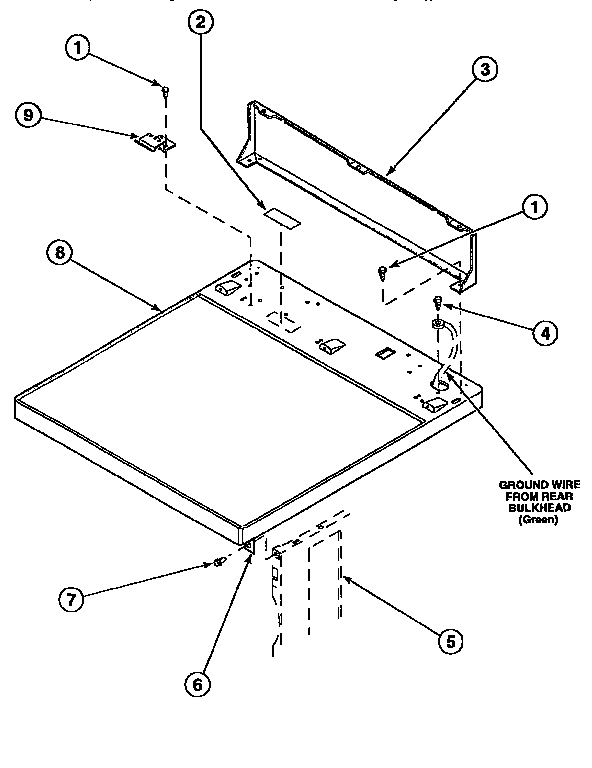 Control hood rear panel