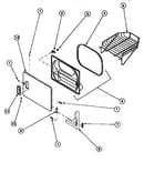 Loading door with drying rack