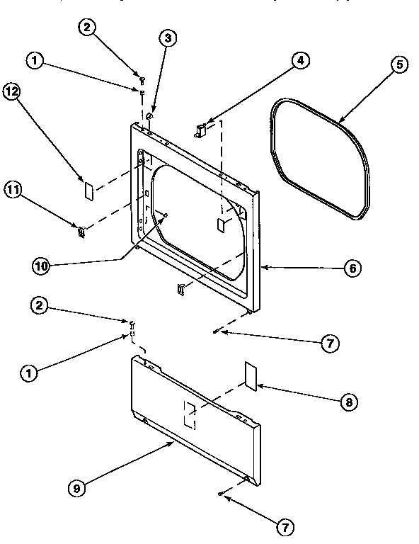 Lower access panel, front panel