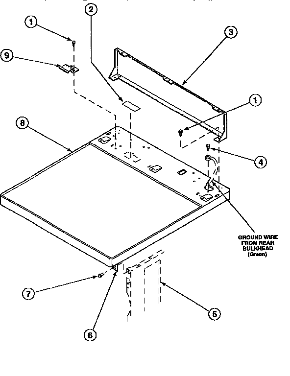 Control hood rear panel